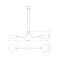 Z-Lite Bellamy Linear Chandelier, 2-Light, 9.5 In.W x 46 In.L x 8.25 In.H, Matte Black/Matte Black Outer 1942-2L-MB - alternate 5
